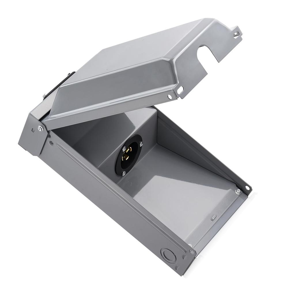 Generator Steckdosenbox Regensicher Edelstahl 30 Ampere 4 Adern Stromgenerator Steckdosenbox