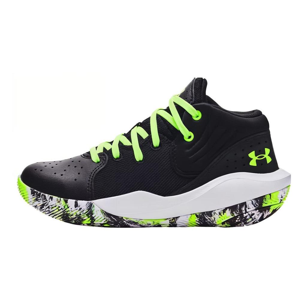 Under Armour Preschool Jet 21 Black White Lime 3024795-007