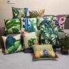 Nordic Simple Green Plant Pillow Cushion Office Sofa Pillow Pastoral Flowers and Plants Ins Style