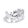 Yhpup Trending Style Metal Flower Hollow Cuff Daily Bracelet Bangle Gold Color Stainless Steel Texture Charm Jewelry Bijoux
