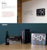 SLOWER Wall Clock Digital LED Stylish Large Letters Interior Decoration Table Clock with Remote Control Date Temperature Day of the Week ALUMINUM 275