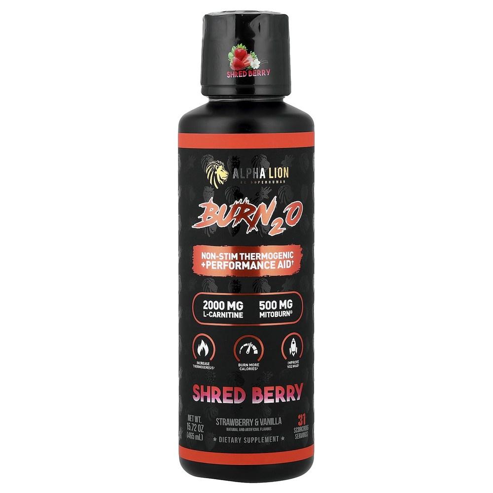 Burn2O Shred Alpha Lion Berry Strawberry & Vanilla 465ml 2 Pcs Ingredients: May Be Subject To Change At the Manufacturer’s | 465ml 2 Pcs