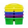 6Pcs/Set 3 Compartments Stationary Storage Basket Stackable Divided Basket Bin  For Paint Brushes