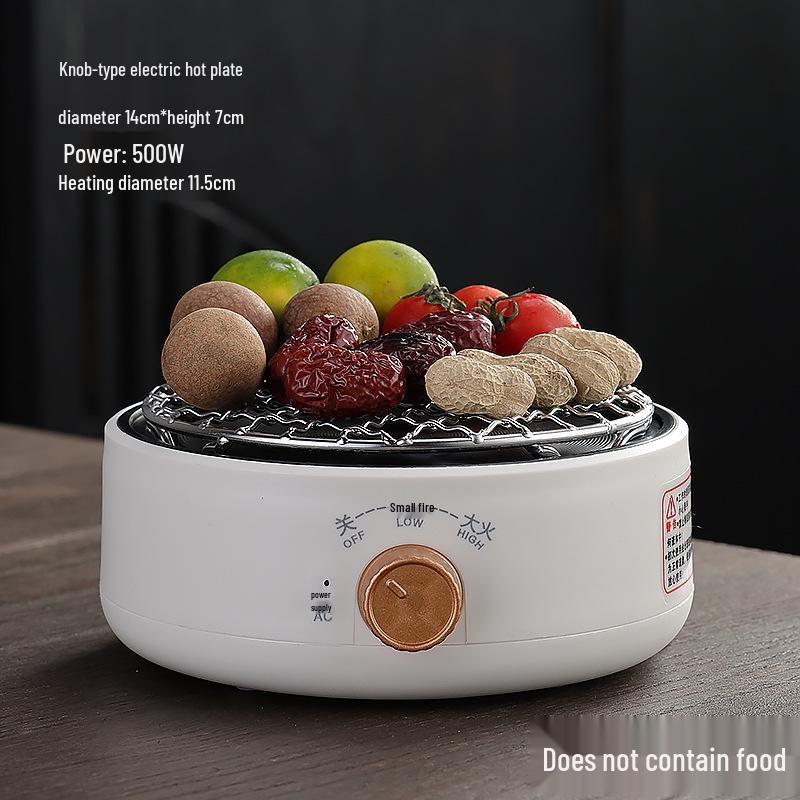 Compact Electric Ceramic Tea Brewer with Glass Teapot - Ideal Tabletop Stove & Mini Water Boiler