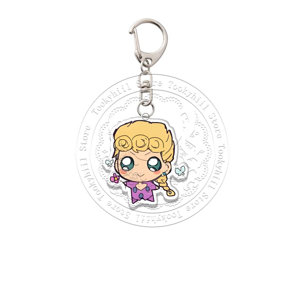 JoJo's Bizarre Adventure Acryl Schlüsselanhänger Q-Version Dekoration Tasche Anhänger Zubehör Schüler Anime Cartoon Geburtstagsgeschenk