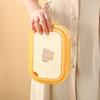 Cream Style Japanese Divided Bento Lunch Box with Cutlery