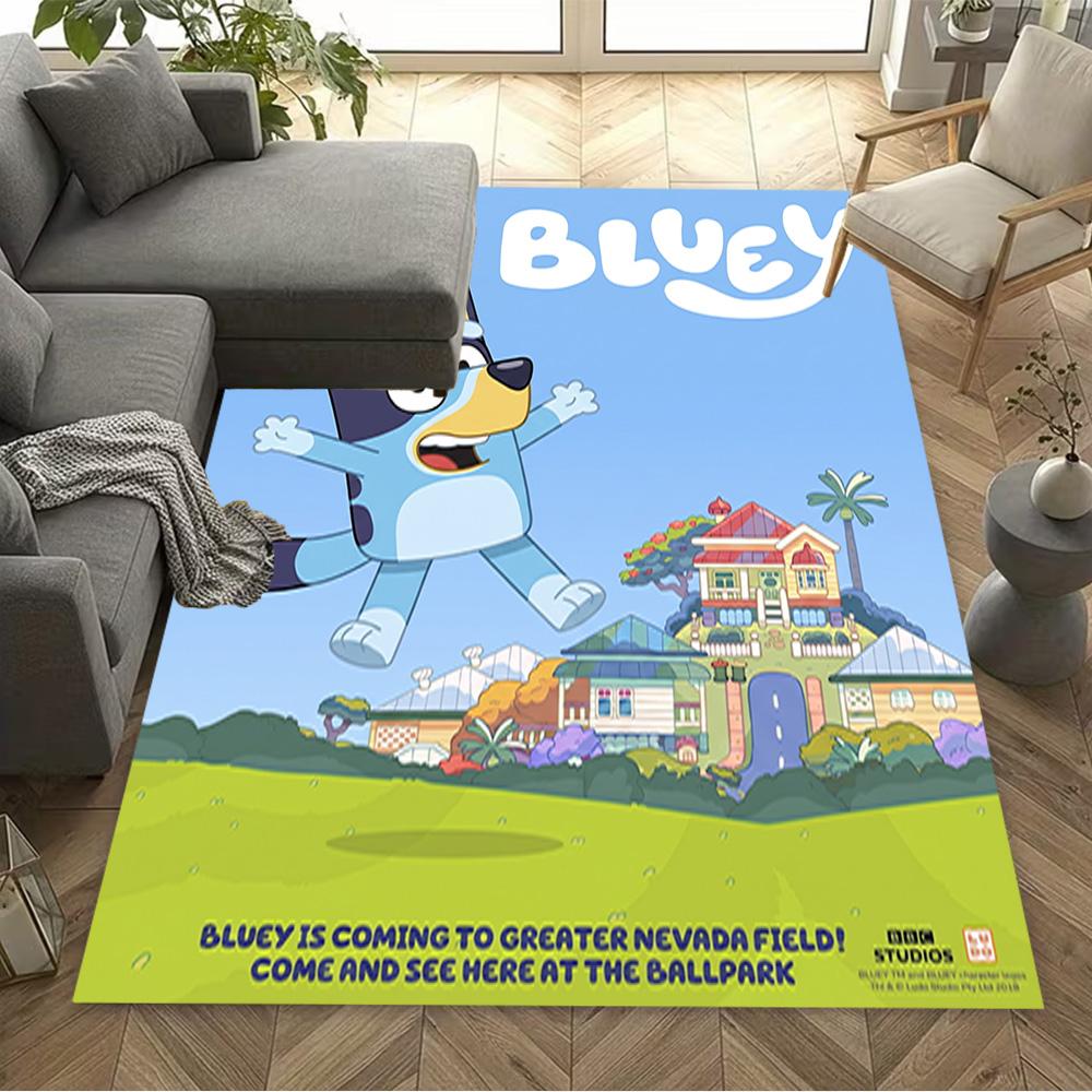 Bluey Friends Adventure Floor Mat Suitable for Kitchen Decorate room Foyer Living Rooms Antislip Carpet Anime Office Decor Best for Christmas