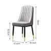 2PC Leather Dining Chair Household Sponge Backrest Chair Save Space Nordic Leather Modern Simple Comfortable Dining Room Chairs