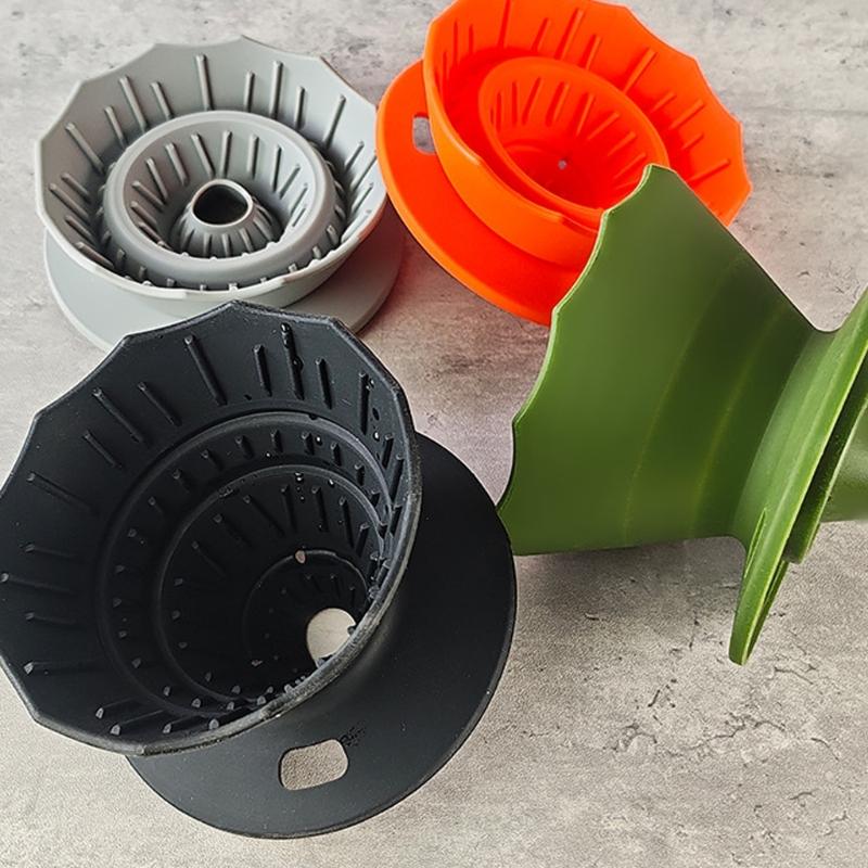 Portable Manual Coffee Filter Professional Pour Overing Coffee Cup Silicone Texture Suitable for Outdoor Camping Office