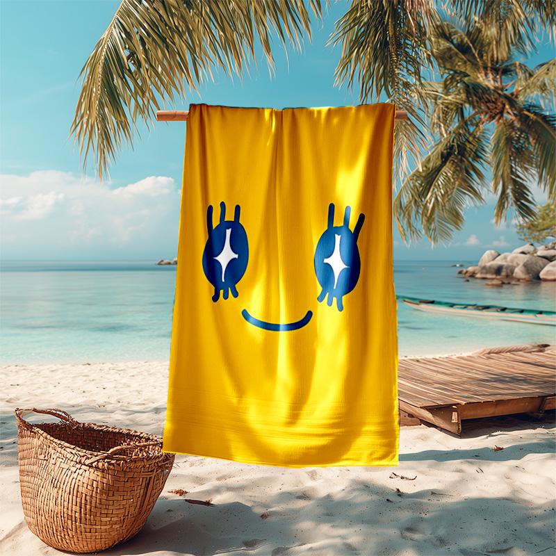 Proof Beach Towel with T-Tamagotchis Virtual Pet Pattern - Soft,absorbent,quick-drying,machine Washable - Perfect for Swimming,camping,bathing