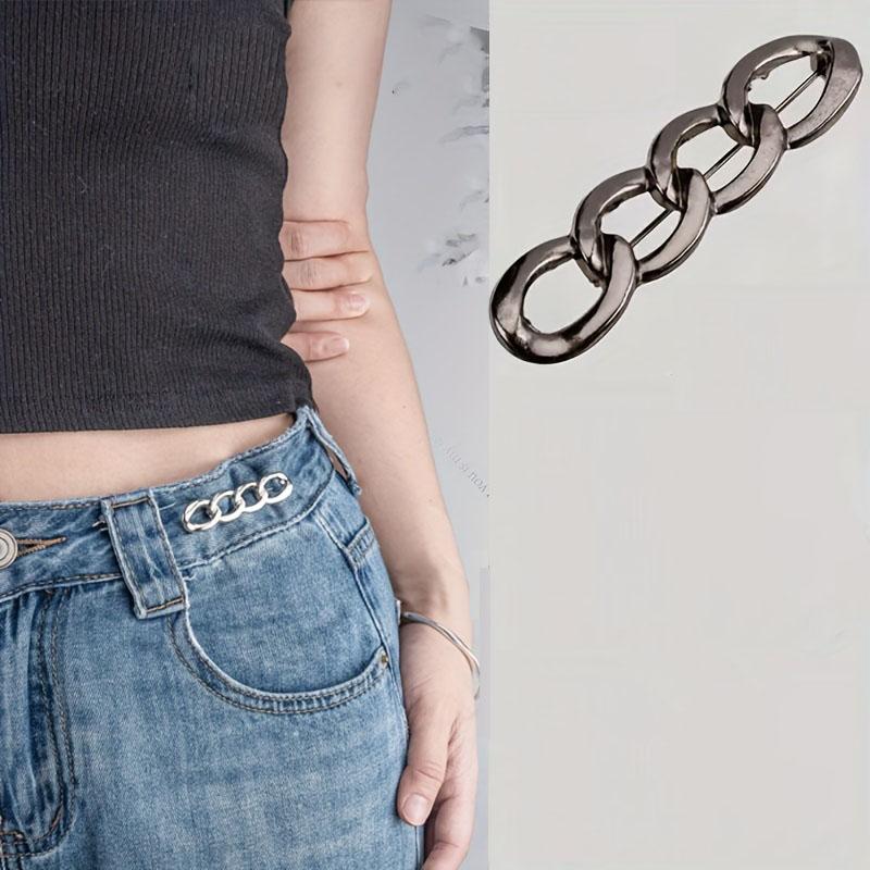 Chain Shape Pants Waist Trimmer, Loose Jeans Button, Seamless Button, Detachable and Adjustable Button Pin Jeans Women's Skirt