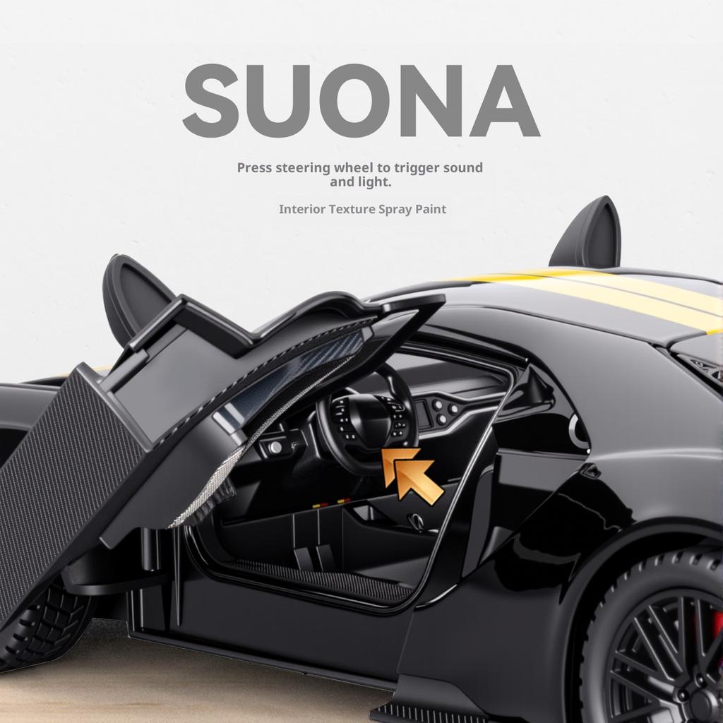 Large 1/24 Ford GT Car Model Alloy Simulation Supercar Collection Ornaments Children's Toy Car Boy Holiday Gift