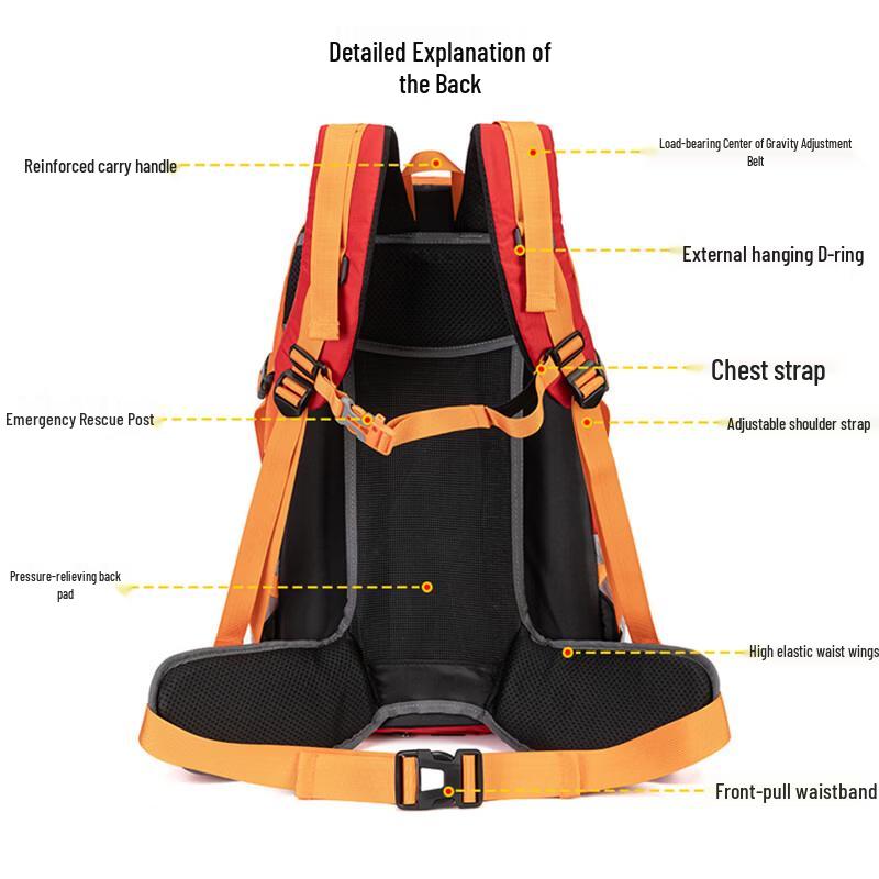 40L Waterproof Multi-functional Travel & Hiking Backpack