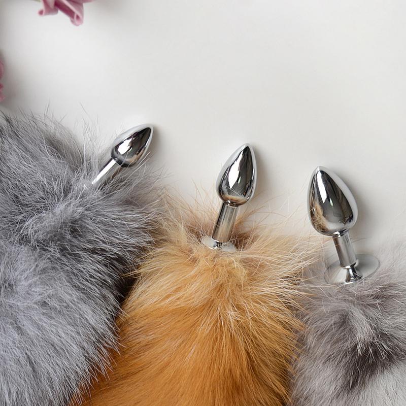 Orecchie da volpe e Coda con tappo anale per il sedere Giocattoli sessuali per donne Tappo anale liscio Coda lunga Gioco SM Cosplay per Coppie Giocattoli erotici per adulti