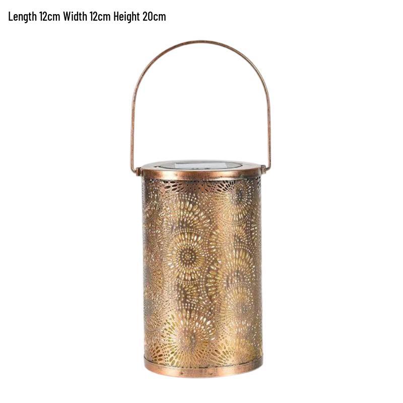 Solar LED Sunflower Hanging Lamp: Waterproof Wrought Iron Outdoor Courtyard Light