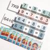 Kids Montessori Wooden Double Player Multiplication and Division Game Time Learning Teaching Aids Educational Toys For Children