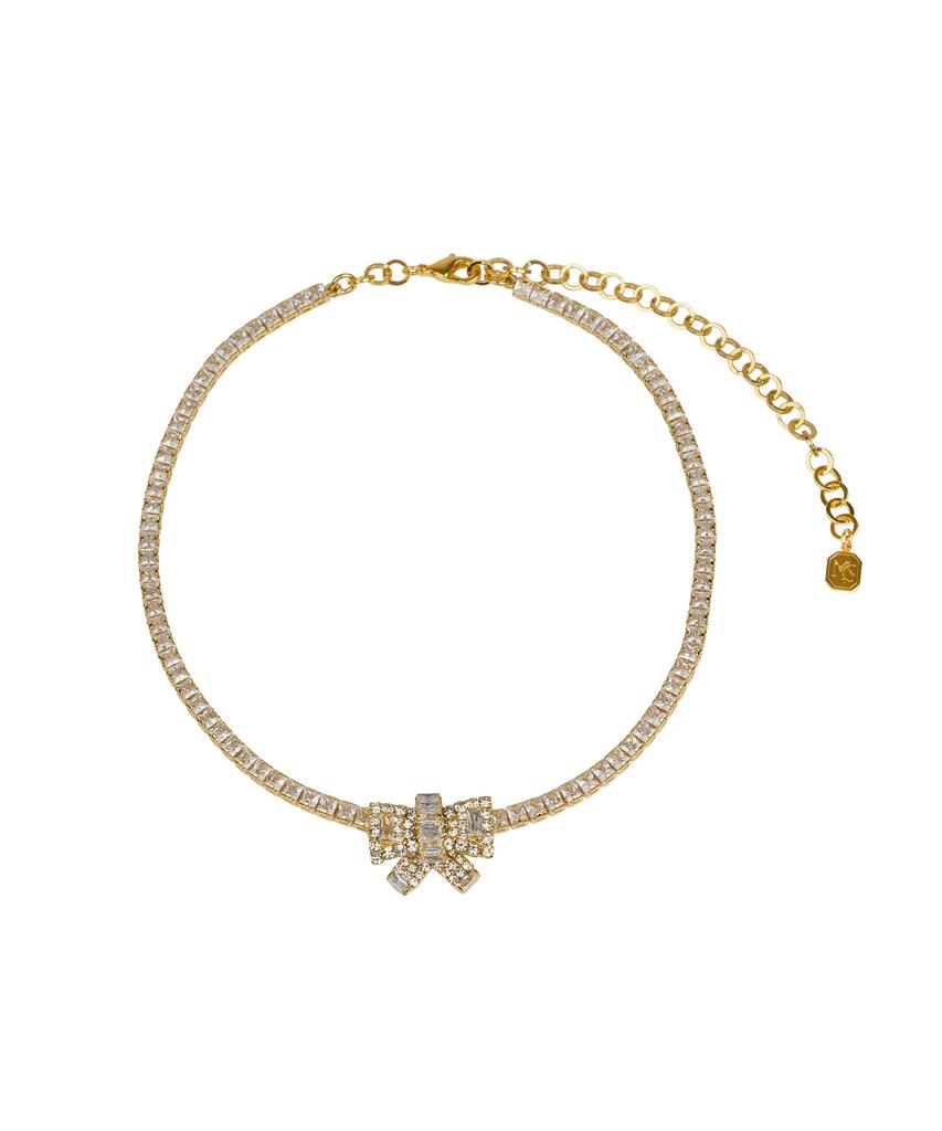 Matias Ribbon Mini Choker (Gold)