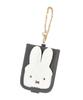 Miffy Bruna Boa Pass Case and Card Holder Appliqué (Gray)