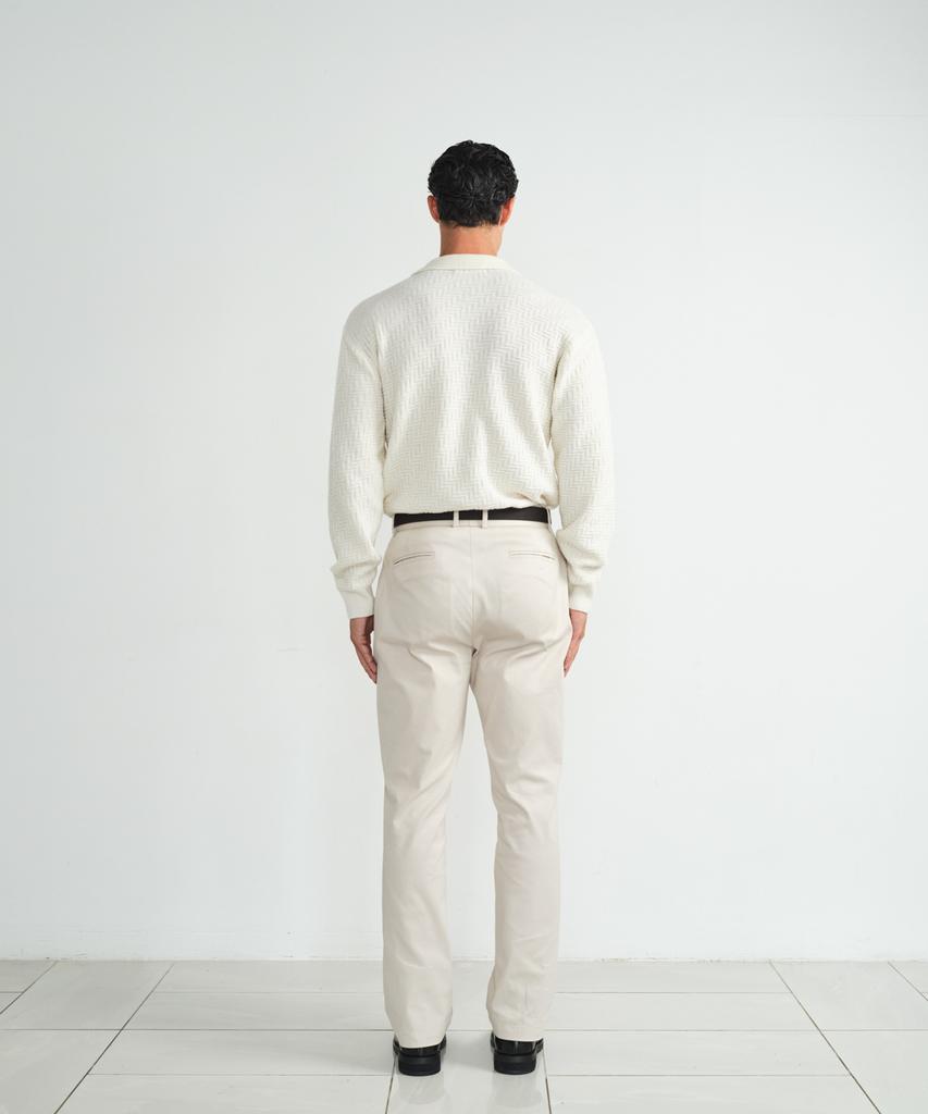 Bibeleude Herringbone Polo Ivory