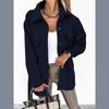 Autumn and Winter Lapel Single Breasted Thickened Solid Color Shirt Women's Woolen Loose Jacket Wool Women's Woolen Jacket