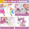 Unicorn Digital Balloon Set for Children's Birthday Party Rainbow 1-9 Birthday Party Balloon Decoration