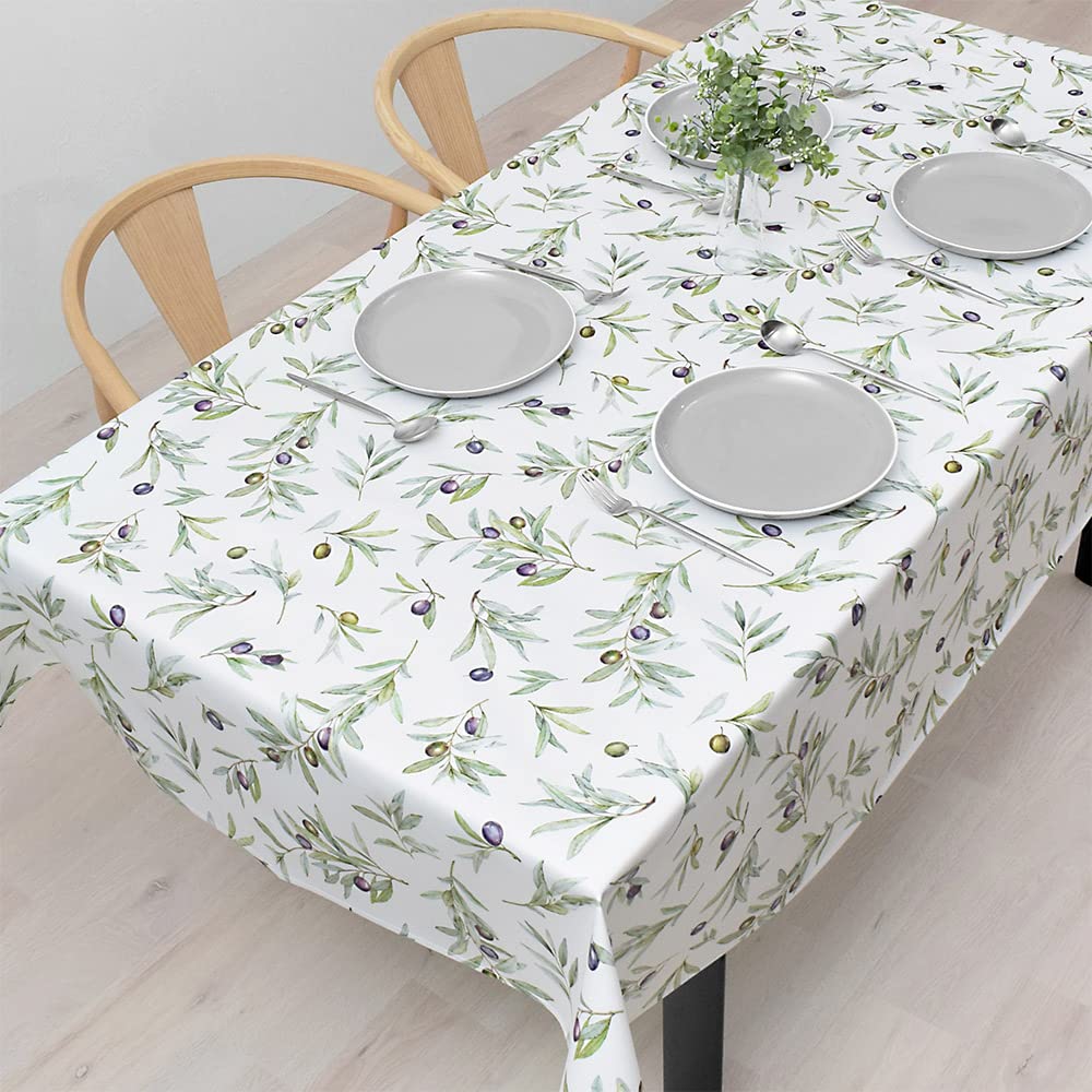 STYLE Decor Laminated Scandinavian 120cm x Olive Tree with a pocket tissue Tablecloth, Vinyl, Waterproof, Style, 150cm, Design, W4801900-NVL2603
