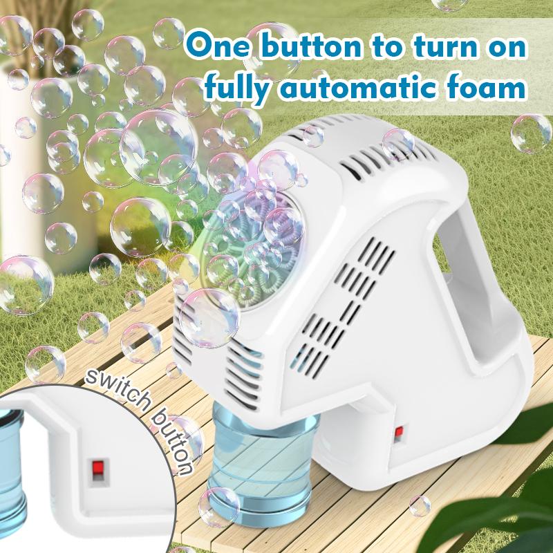 Knyysecq Children'S Lights Fully Automatic Bubble Machine Children Outdoor Amount Bubble Wedding Without Batteries Bubble Water