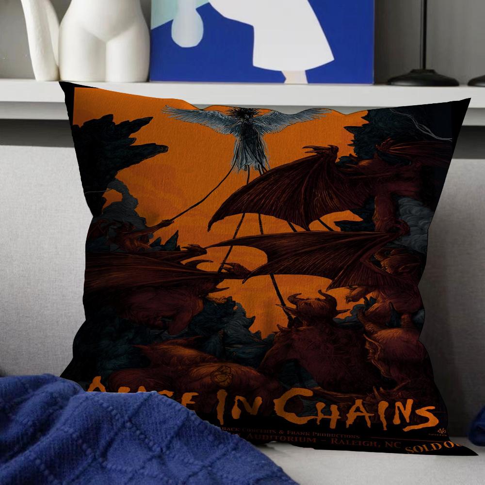 Alice In Chains Pillow Cover for Bedroom Room and Living Room Sofa Decorative Cushion Cover