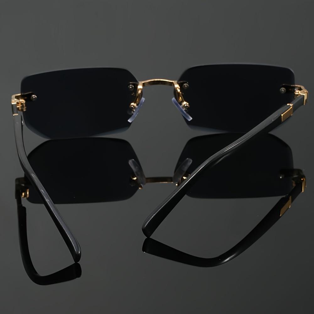 Men Women Retro Fashion Y2k Rimless Colorful Decorative Sunglasses Holiday Gift