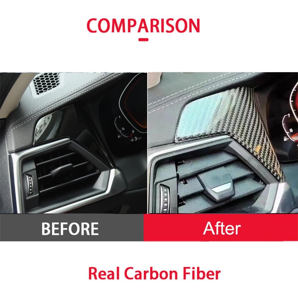 Carbon Fiber Dashboard Side AC Air Vent Cover Trim For BMW M3 M4 G80 G82 G83 21+