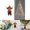 Adorable Cartoon Cow Acrylic Car Pendant Charming Holiday Tree Decoration Home Decor