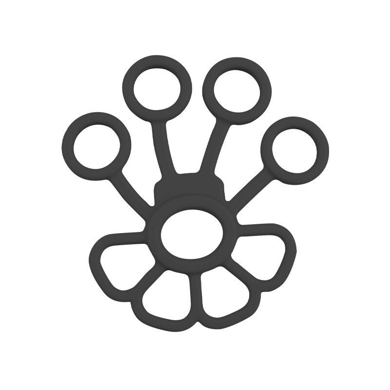 Silicone Five-Finger Grip Strengthener & Wrist Strap Finger Stretcher