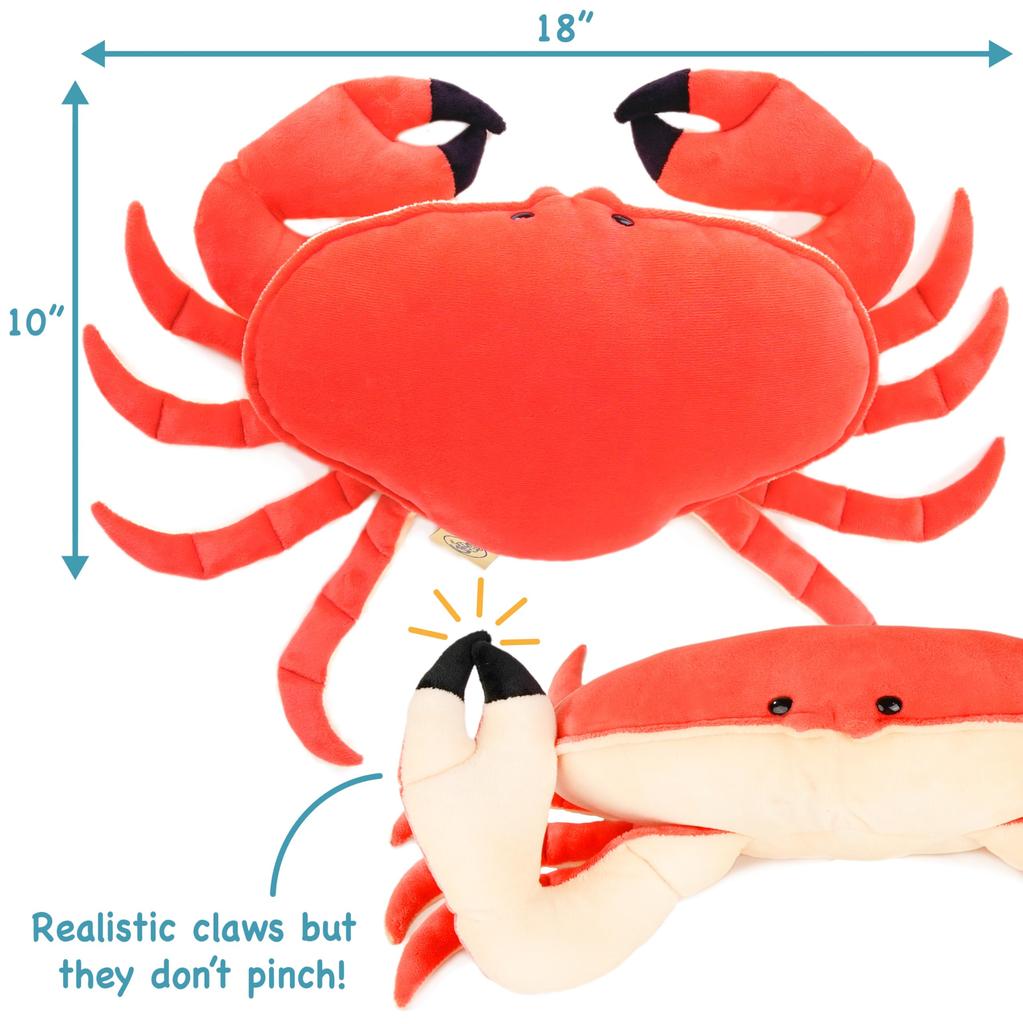 TigerHart Cora The Crab Stuffed Animal - 19-inch