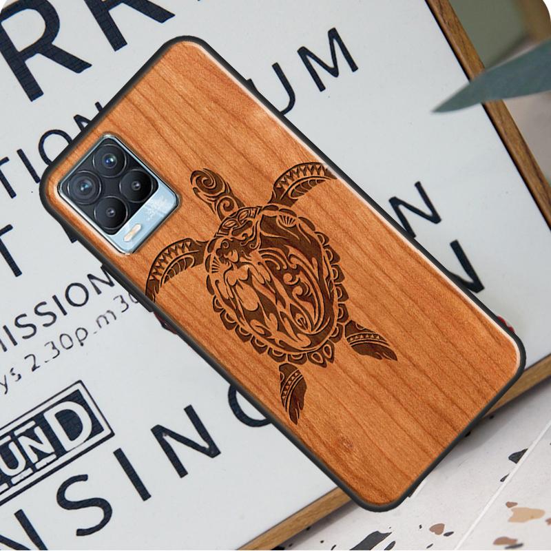Wolf Bike Butterfly Wood For Realme GT Neo 2 GT Master C21 C3 8i 7 8 Pro Case Cover For OnePlus 9R 8T Nord2 9 Pro