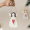 1Pc Silicone DIY Plaster Mold Pendant Hanging Ornament Dot Christmas Tree Heart Faceless Angel