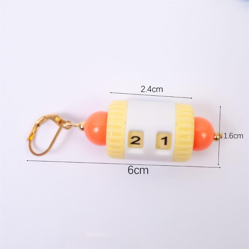 10PCS Number Stitching Marker Charm Locking Crochet Stitching Marker with Knitting Counter Scissors for Knitting Weaving