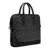 Coach Gotham Liam 33 Letter Logo Logo Classic Presbyopia Zipper Closure PVC Briefcase Handbag Men's Black