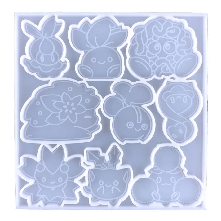 

Самодельная мультяшная наклейка на заднюю панель детского мобильного телефона с креплением-подушкой безопасности, силиконовая форма 1