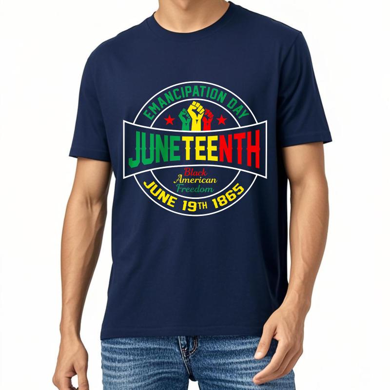 Hiphop For Man Summer tshirt Emancipation Day Juneteenth Black American Freedom June 19th 1865 Short Sleeve New Arrived O Neck