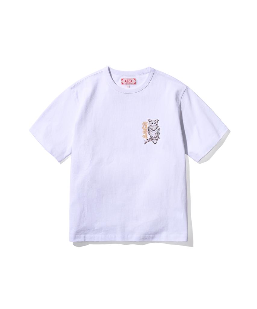 AECA Aeca Birds Half Sleeve-White