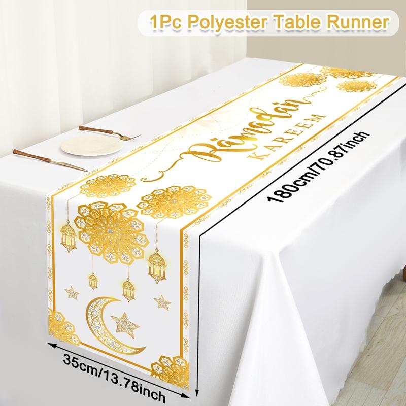 Ramadan Decor Tablecloth EID Mubarak Decor For Home 2025 Ramadan Kareem Islamic Muslim Party Eid Al Adha Gifts Happy Eid Al Fitr
