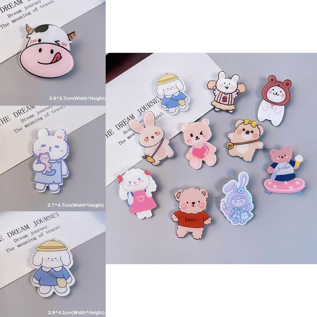Delightful Cartoon Animal Brooches For Backpacks Jeans And T-shirt Decor