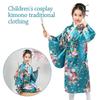 Bathrobe Gown Children Japanese Kimono with Obi Cosplay Costume Vintage Haori  Kids Boys Girls