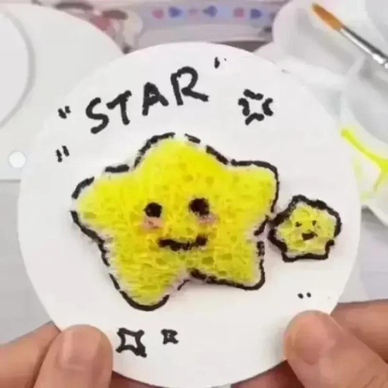 10/100Pcs 3D Drawing Magic Canvas Sponge – Kids DIY Painting Paper for Creative 3D Art & Children’s Craft Projects