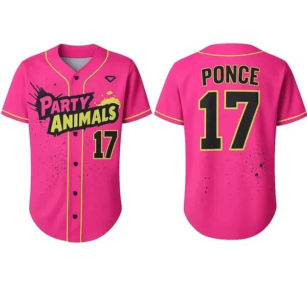 #17 ponce Party Animals BASEBALL SHIRT All sizes S to 6XL DO2514 Unisex T-Shirt XXL
