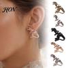 Boucle d'oreille Clou Boucle d'oreille Piercing en Alliage, Design Tyrannosaure 3D Dinosaure Rétro Vieilli pour Style Rue Bijoux Cadeau Harajuku