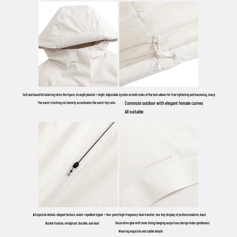 ANTA Champion THINDOWN Waterproof Hooded Jacket for Women