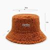 Lamb Wool Bucket Hat Winter Warm Hats For Women Lady Thicken Flat Top Cap Unisex Men Panama Outdoor Fisherman Hat Caps