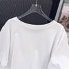 Women's Plus Size Loose Mid-Length Round Neck Short-Sleeve T-Shirt (Sizes 200/300/350 Jin)