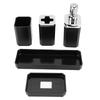 Bathroom Accessories Set Bath Ensemble Set with Toothbrush Holder Cup Lotion Bottles Soap Dish Tray